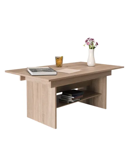 Masă LAVKO NEW, sufragerie/birou, 120-160x70 cm, PAL melaminat stejar sonoma | MobilaOK