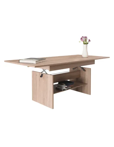 Masă LAVKO NEW, sufragerie/birou, 120-160x70 cm, PAL melaminat stejar sonoma | MobilaOK