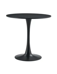 Masă de sufragerie REVENTON NEW, living, Ø80x74 cm, MDF înfoliat și metal | MobilaOK