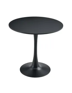 Masă de sufragerie REVENTON NEW, living, Ø80x74 cm, MDF înfoliat și metal | MobilaOK 2