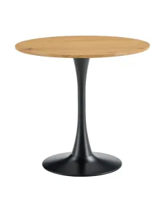 Masă de sufragerie REVENTON NEW, living, Ø80x74 cm, MDF înfoliat/metal | MobilaOK