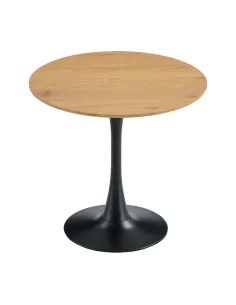 Masă de sufragerie REVENTON NEW, living, Ø80x74 cm, MDF înfoliat/metal | MobilaOK 2