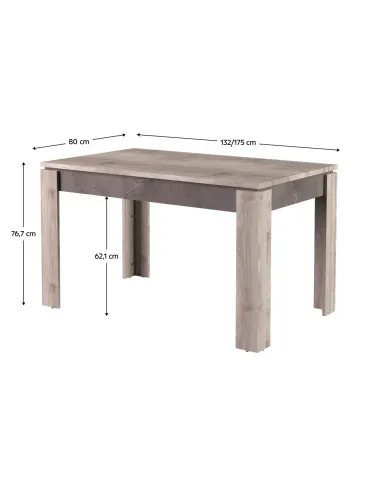 Masă Dining Extensibilă JESI, dining, 130-175x80 cm, PAL melaminat | MobilaOK