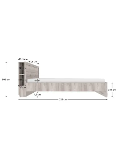 Pat JESI NEW dormitor 160x200 PAL melaminat | MobilaOK