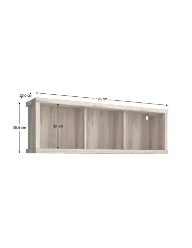 Raft suspendat JESI NEW, living/dormitor/birou, 120x23.6x38.4 cm, PAL melaminat | MobilaOK