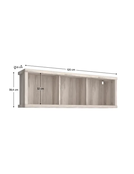 Raft suspendat JESI NEW, living/dormitor/birou, 120x23.6x38.4 cm, PAL melaminat | MobilaOK