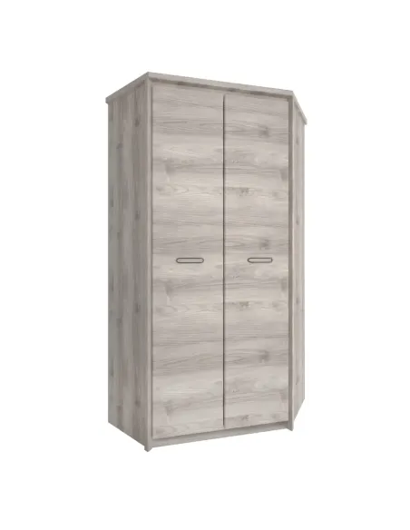 Dulap de colț JESI NEW, castan Nairobi, dormitor, 86.5x39.4x210 cm, PAL melaminat | MobilaOK