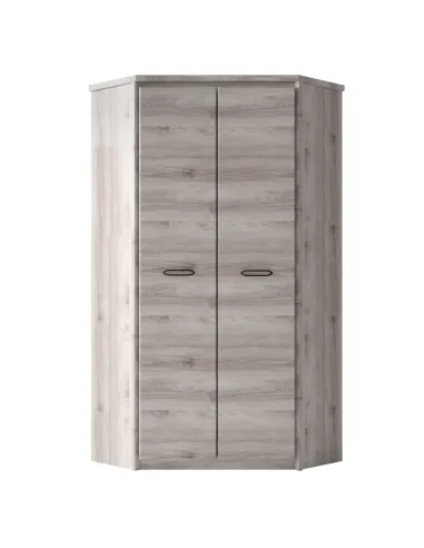 Dulap de colț JESI NEW, castan Nairobi, dormitor, 86.5x39.4x210 cm, PAL melaminat | MobilaOK