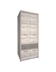 Dulap JESI NEW pentru dormitor/hol, 86.6x59x210 cm, PAL melaminat | MobilaOK