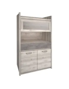Vitrină JESI NEW, living/hol/birou, 96.4x39.4x174.5cm, PAL melaminat | MobilaOK