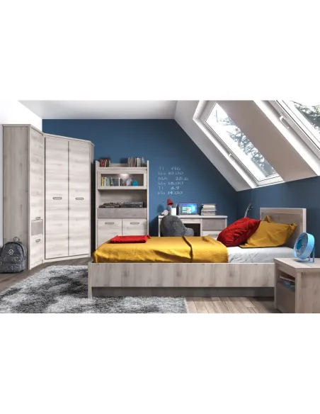 Vitrină JESI NEW, living/hol/birou, 96.4x39.4x174.5cm, PAL melaminat | MobilaOK