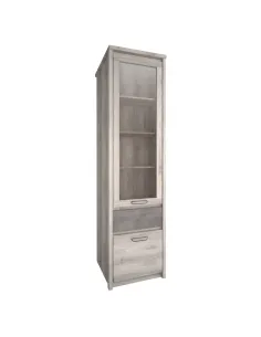 Vitrină JESI NEW, living/dormitor/hol, 56x40x210 cm, PAL melaminat | MobilaOK