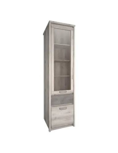 Vitrină JESI NEW, living/dormitor/hol, 56x40x210 cm, PAL melaminat | MobilaOK