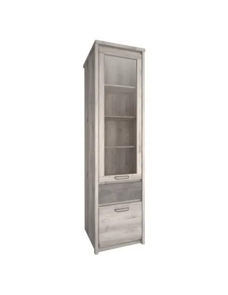 Vitrină JESI NEW, living/dormitor/hol, 56x40x210 cm, PAL melaminat | MobilaOK