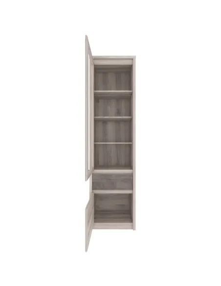 Vitrină JESI NEW, living/dormitor/hol, 56x40x210 cm, PAL melaminat | MobilaOK