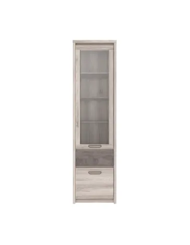 Vitrină JESI NEW, living/dormitor/hol, 56x40x210 cm, PAL melaminat | MobilaOK