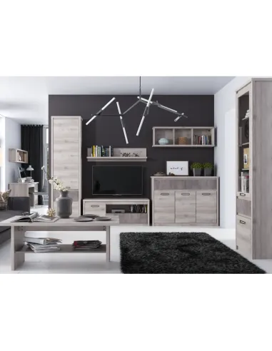 Vitrină JESI NEW, living/dormitor/hol, 56x40x210 cm, PAL melaminat | MobilaOK