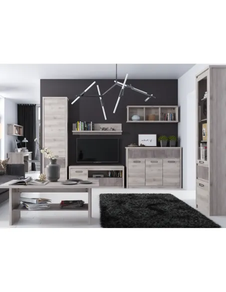 Vitrină JESI NEW, living/dormitor/hol, 56x40x210 cm, PAL melaminat | MobilaOK