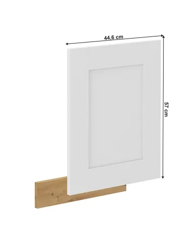 Ușă bucătărie LULA, 570x446 mm, PAL melaminat alb/stejar artizan | MobilaOK