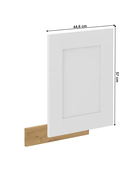Ușă bucătărie LULA, 570x446 mm, PAL melaminat alb/stejar artizan | MobilaOK