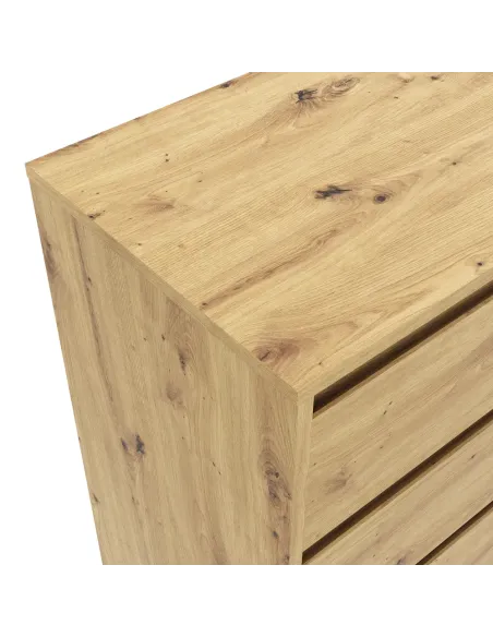 Comodă BOGAN NEW 1D3S pentru dormitor/hol, 110x38.8x78.4 cm, PAL melaminat stejar artisan | MobilaOK