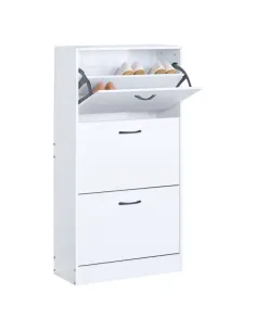 Pantofar BOTORIA pentru hol/dressing, 60x24x116 cm, PAL/alb | MobilaOK 2
