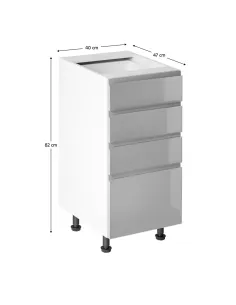 Dulap inferior bucătărie AURORA D40S4, 40x82x47 cm, PAL melaminat | MobilaOK 2
