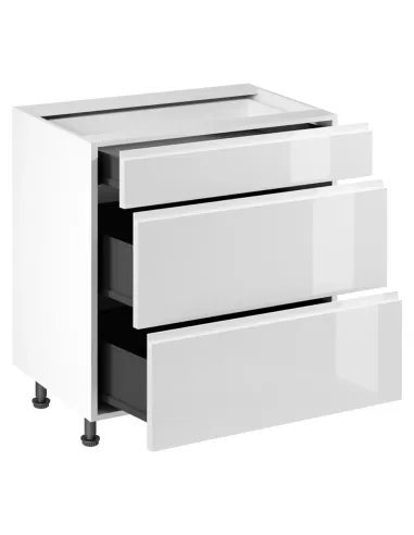 Dulap inferior, AURORA D80S3, bucatarie, 80x47x82 cm, PAL melaminat/MDF | MobilaOK