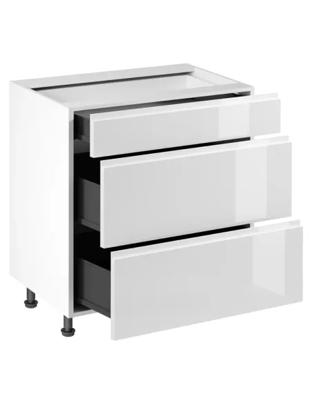 Dulap inferior, AURORA D80S3, bucatarie, 80x47x82 cm, PAL melaminat/MDF | MobilaOK