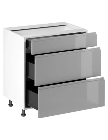 Dulap inferior AURORA D80S3, bucatarie, 80x82x47 cm, PAL melaminat/MDF | MobilaOK