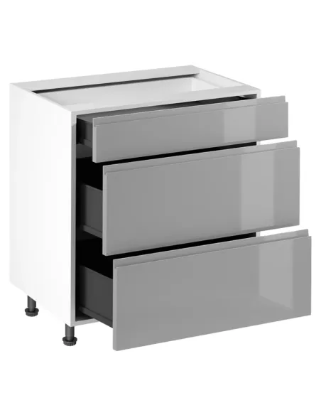 Dulap inferior AURORA D80S3, bucatarie, 80x82x47 cm, PAL melaminat/MDF | MobilaOK