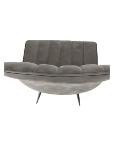 Scaun, piele ecologică gri deschis/negru, HAZAL | MobilaOK 2
