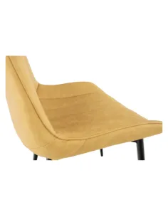 Scaun, piele ecologică galben/negru, HAZAL | MobilaOK 2