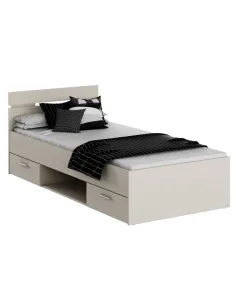 Pat MICHIGAN NEW dormitor 90x200 PAL laminat cașmir | MobilaOK
