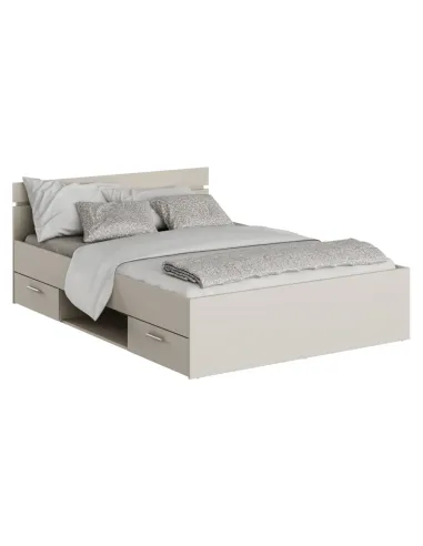 Pat MICHIGAN NEW dormitor 140x200 PAL laminat, cashmere | MobilaOK
