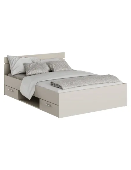 Pat MICHIGAN NEW dormitor 140x200 PAL laminat, cashmere | MobilaOK