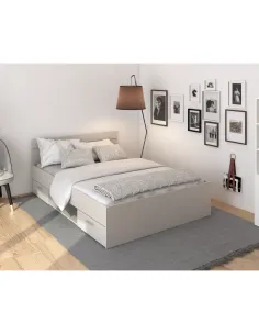 Pat MICHIGAN NEW dormitor 140x200 PAL laminat, cashmere | MobilaOK 2