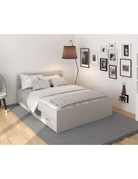 Pat MICHIGAN NEW dormitor 140x200 PAL laminat, cashmere | MobilaOK