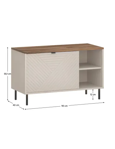 Pantofar EYCO 1K, hol/dormitor, 90x40x55.1 cm, PAL/MDF înfoliat | MobilaOK