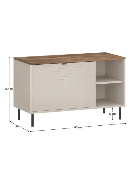 Pantofar EYCO 1K, hol/dormitor, 90x40x55.1 cm, PAL/MDF înfoliat | MobilaOK