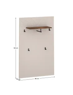 Panou cuier EYCO, hol/dormitor/birou, 80x23x120 cm, PAL laminat | MobilaOK 2