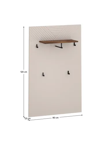 Panou cuier EYCO, hol/dormitor/birou, 80x23x120 cm, PAL laminat | MobilaOK