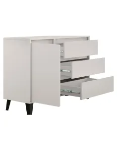 Comodă BOGAN NEW 1D3S, dormitor/hol, 110x38.8x78.4 cm, PAL melaminat | MobilaOK 2