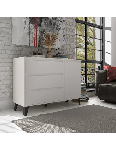 Comodă BOGAN NEW 1D3S, dormitor/hol, 110x38.8x78.4 cm, PAL melaminat | MobilaOK