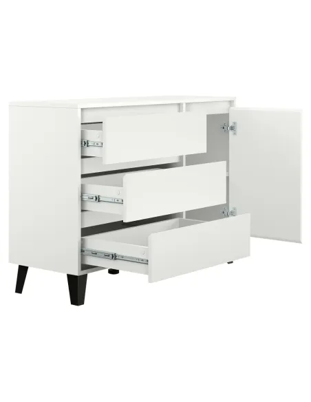 Comodă BOGAN NEW 1D3S pentru dormitor, 110x38.8x78.4 cm, PAL melaminat | MobilaOK