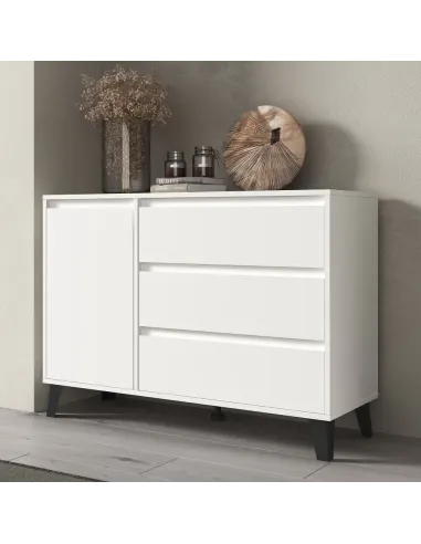 Comodă BOGAN NEW 1D3S pentru dormitor, 110x38.8x78.4 cm, PAL melaminat | MobilaOK