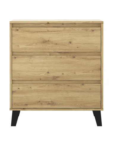 Comodă BOGAN NEW 3S70 pentru dormitor/hol, 70x38.8x78.4 cm, PAL laminat stejar artisan | MobilaOK