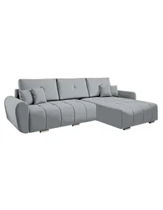 Canapea colțar LONGA ROH, living, 280x180 cm, țesătură gri, KONDELA | MobilaOK