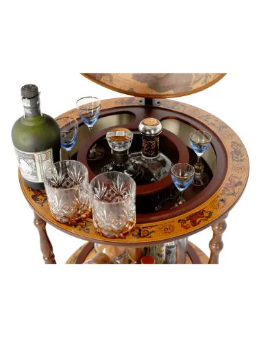 Masă de servire, GLOBUS 2-324, living, Ø50x94cm, PAL/lemn/plastic | MobilaOK
