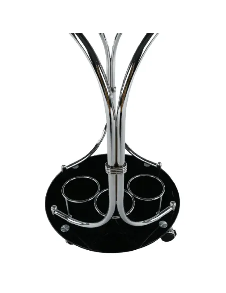 Măsuță de servire VESNA, living, 52x74x45 cm, sticlă/metal crom | MobilaOK